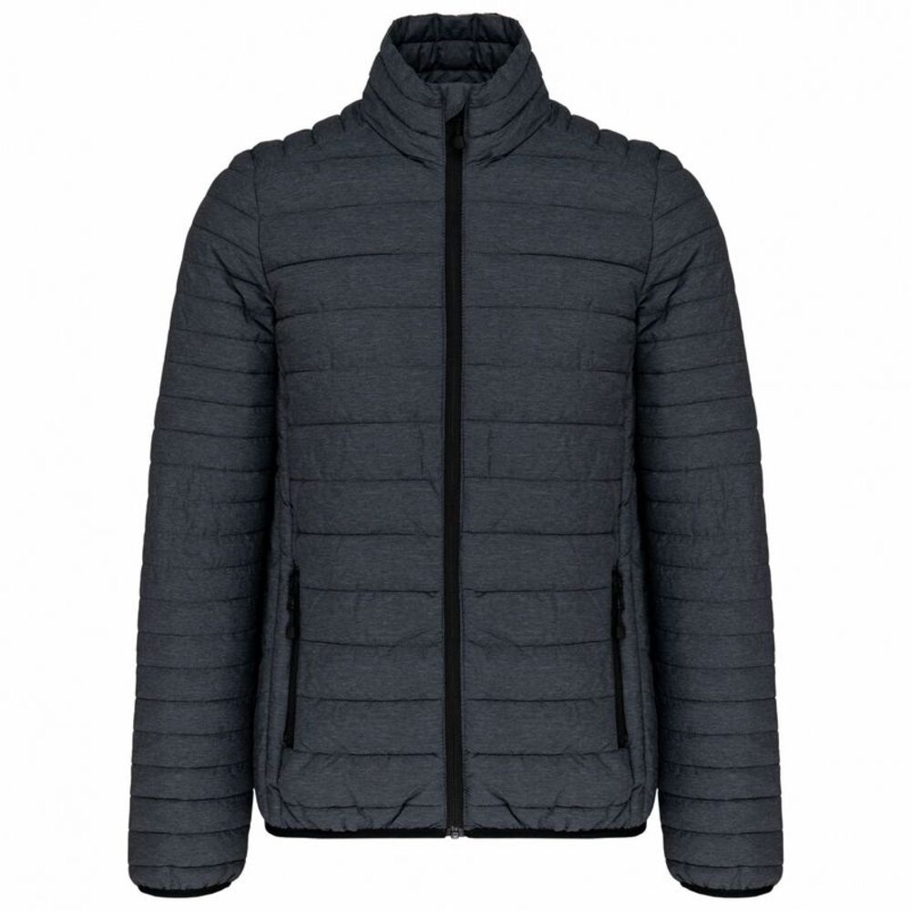 Kariban Mens Lightweight Padded Jacket / Dark Grey Marl